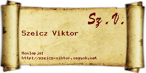 Szeicz Viktor névjegykártya