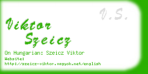 viktor szeicz business card